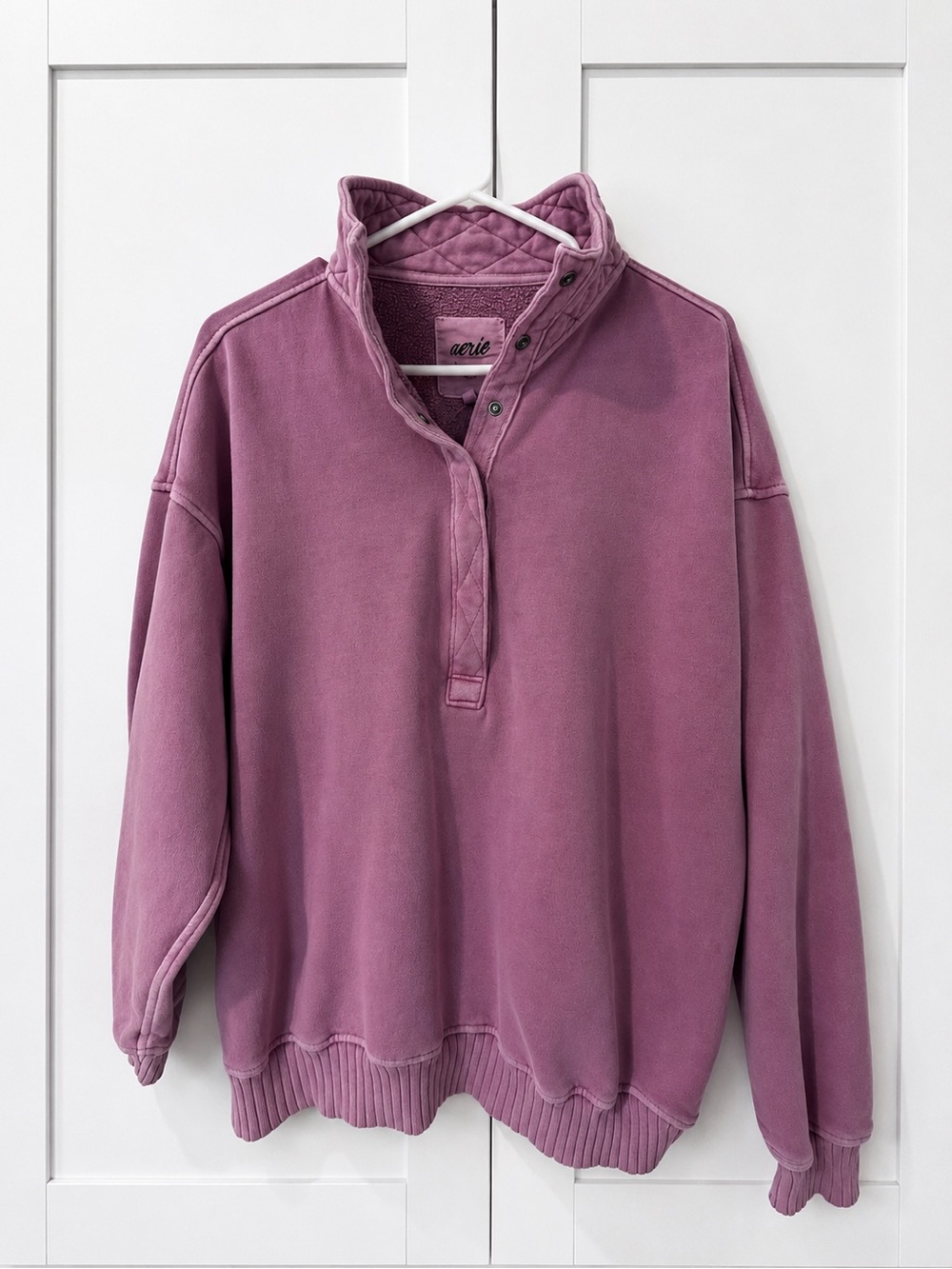 Aerie, OhSnap Playful Pink pullover sweatshirt, size XS